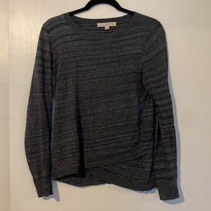 Charcoal striped long sleeve shirt from the loft. 100% cotton.